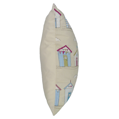 Beach Hut, Pink - (45cm x 45cm) Cushion - Image 4